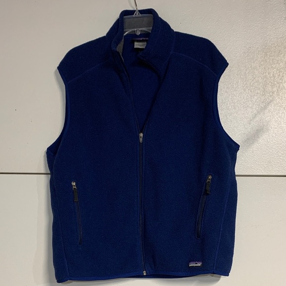 PATAGONIA MENS SYNCHILLA VEST OUTERWEAR VINTAGE BLUE LARGE NEW WITHOUT TAGS - Picture 2 of 7